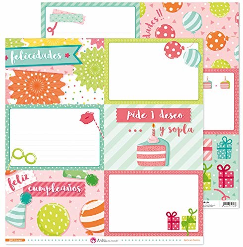 Anita y Su Mundo Anita & Seine Welt Collection kartki z życzeniami do scrapbookingu, papieru, dużych kart, 30,5 x 30,5 cm 37011737