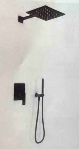 Kohlman EXPERIENCE zestaw prysznicowy podtynkowy z deszczownicą 25 cm czarny mat QW210EBQ25  QW210EBQ25