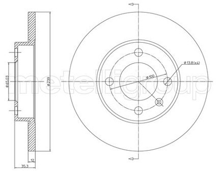 METELLI Tarcza hamulcowa 800-053