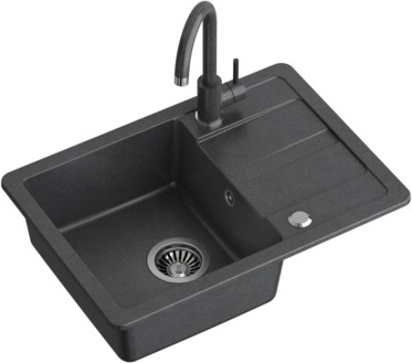 CLEAR Zlewozmywak CLEAR Smart 1-k z/o ZCS6244CZ 3623500BL Szary bateria