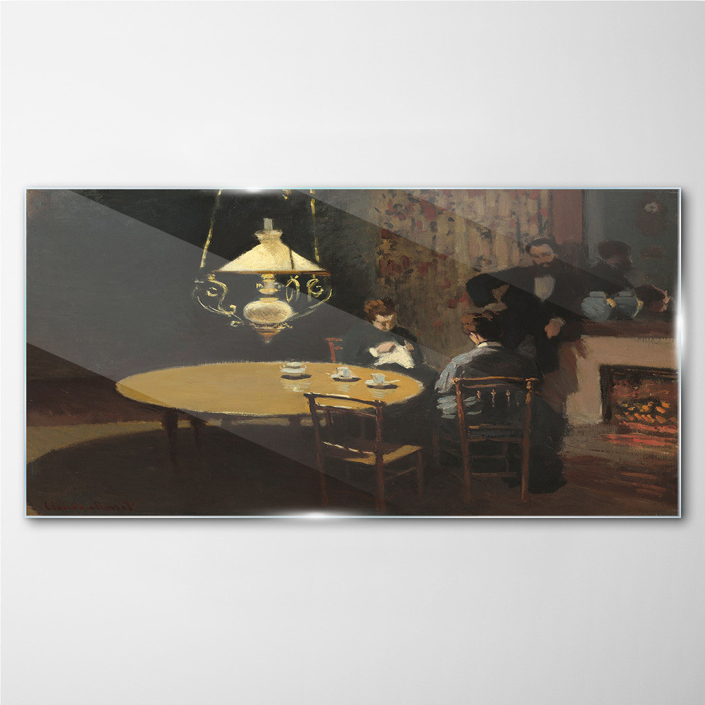 PL Coloray Obraz na Szkle Wnętrze po kolacji Monet 120x60cm