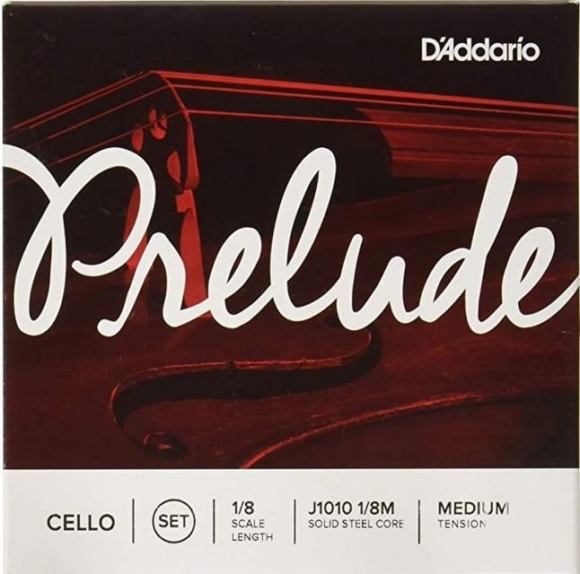 D'Addario j1011  1/8 m Prelude Cello A pojedyncze gitary (1/8, średni rozmiar Tension) J1011 1/8M