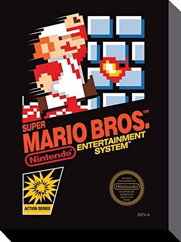 Super Mario Bros . NES Cover obraz na płótnie Prints, poliester, wielokolorowa, 40 x 50 cm WDC94322