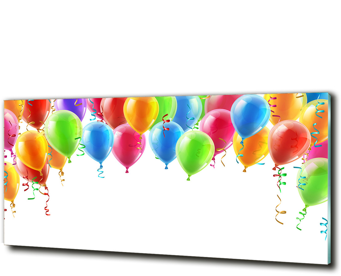 Fotoobraz na ścianę szklany Kolorowe balony