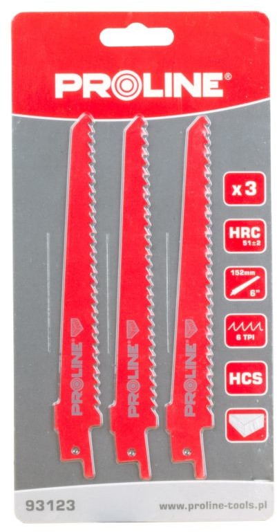 Proline Brzeszczoty do piły szblastej do drewna 152mm 3szt 93123 93123