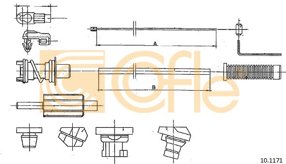 COFLE LINKA GAZU COFLE 10.1171 CITROEN ZESTAW