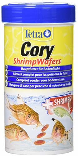 Tetra Tetry Cory Shrimp Wafers (główna podszewka dla ryb, które jedzą na dnie jak Corydoras i inne szczeniaki, z 10% Shrimps), różne rozmiary, 250 ml 257429