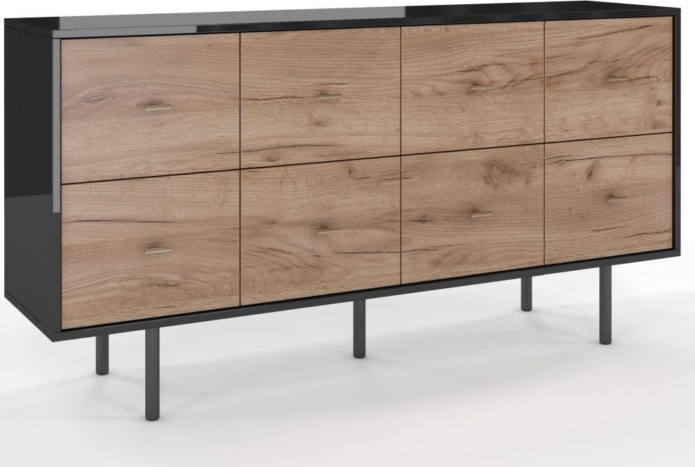 Skandica Skandica Komoda MAUD czarna/dąb SK8037