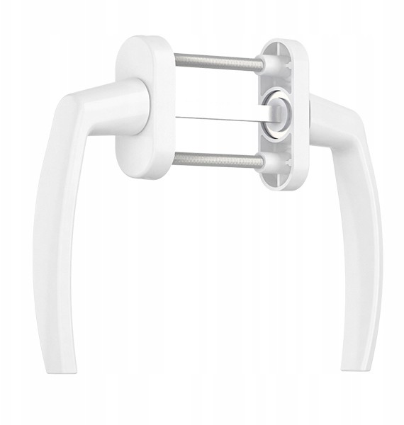 Klamka Victory balkonowa dwustronna Biała