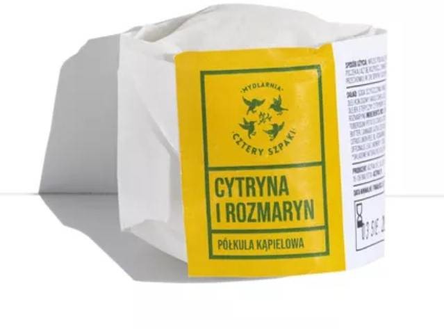 Cztery Szpaki Cztery Szpaki Półkula do kąpieli Cytryna i Rozmaryn 55g 64917-uniw