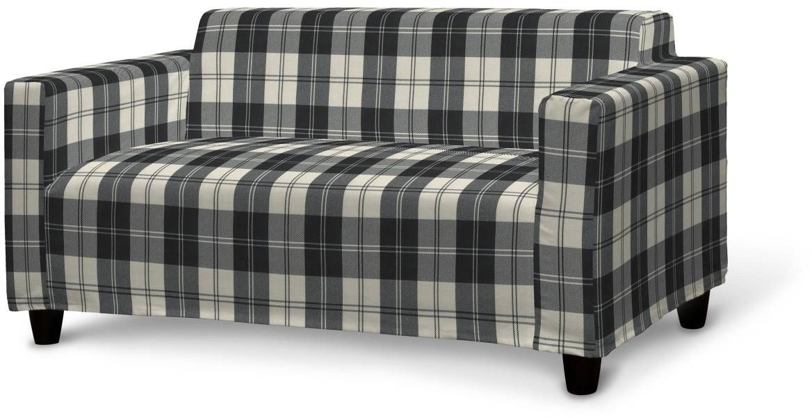 Dekoria Pokrowiec na sofę Klobo krata czarno-biała sofa Klobo Edinburgh 799-115-74