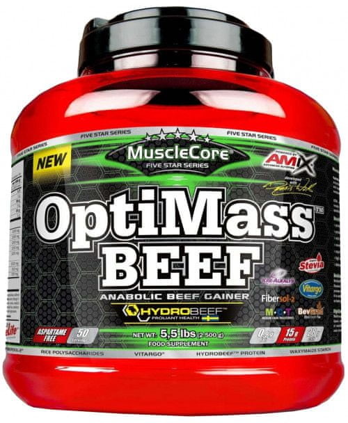 Amix Nutrition MuscleCore OptiMass Beef 2500 g podwójna czekolada