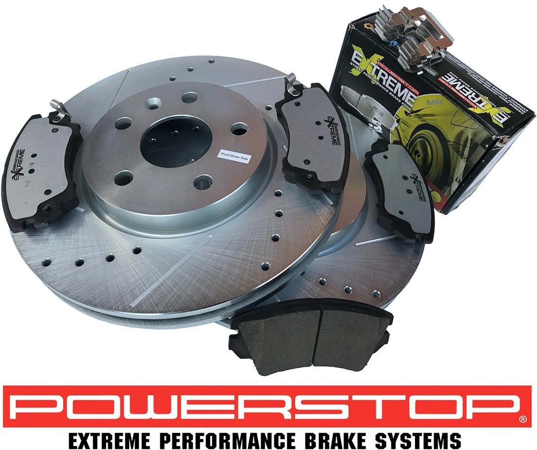 POWERSTOP Przednie klocki Z26 + WIERCONE NACINANE tarcze hamulcowe POWERSTOP Chevrolet Camaro LS LT 3,6 V6 2015 AR82126XPR+Z26-1404