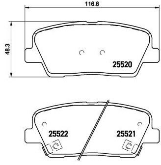 BREMBO Zestaw klocków hamulcowych, hamulce tarczowe P 30 063