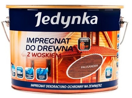 Jedynka IMPREGNAT DO DREWNA Z WOSKIEM- palisander, 10 l