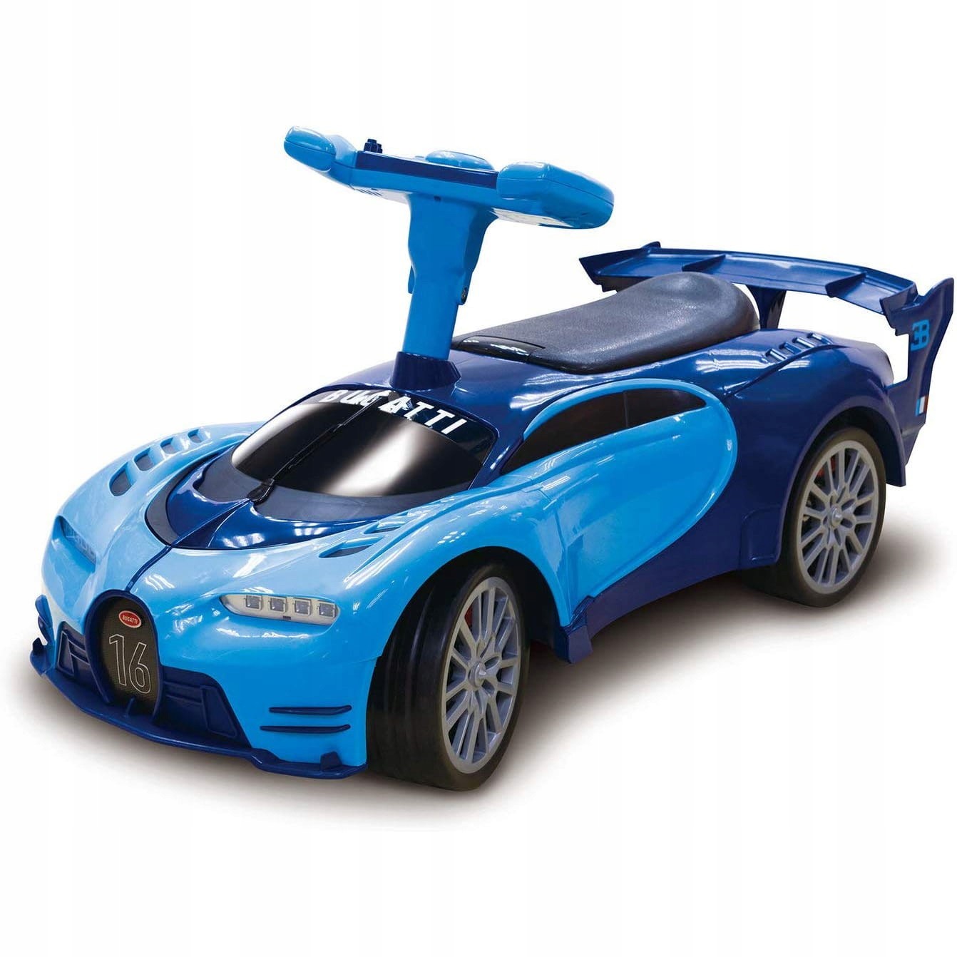 Pojazd samochód Bugatti odpychacz jeździk dżwięk