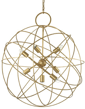 Ideal Lux Lampa wisząca żyrandol Konse SP7 156033 oprawa wisząca złota 156033