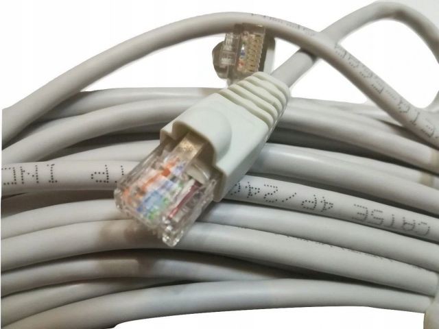 Kabel RJ45 internetowy, sieciowy,100m, z wtyczkami