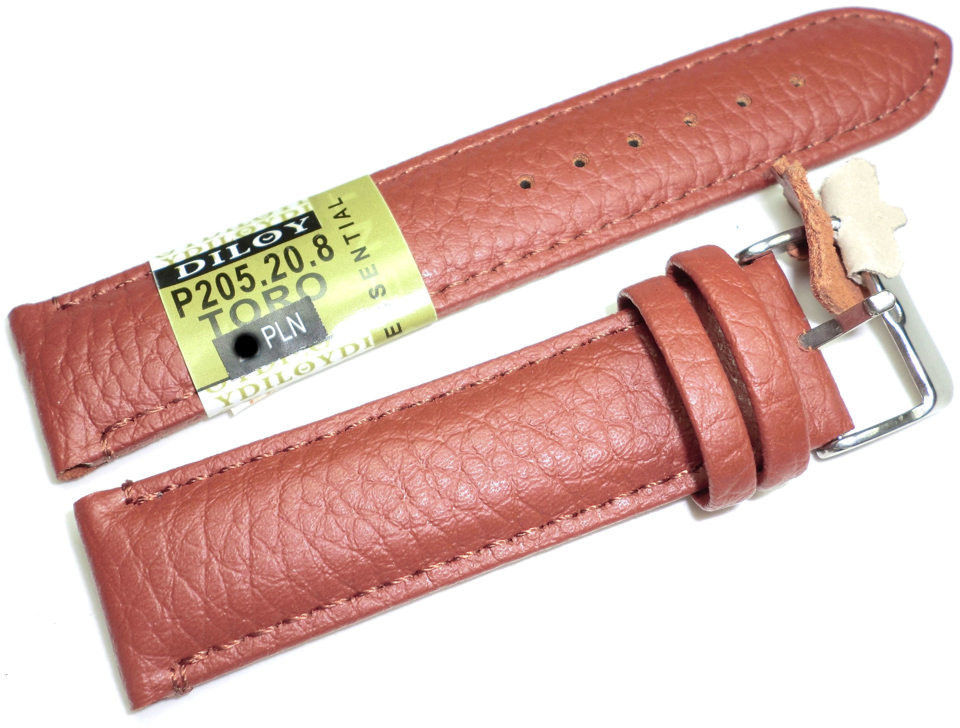 Diloy Skórzany pasek do zegarka 20 mm P205.20.8 P205.20.8