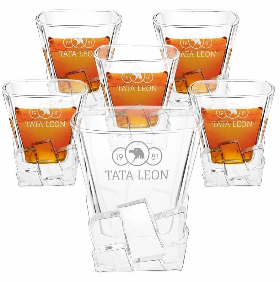 Murrano Szklanki do whisky x6 z grawerem dla taty na urodziny 6xSZIB-018