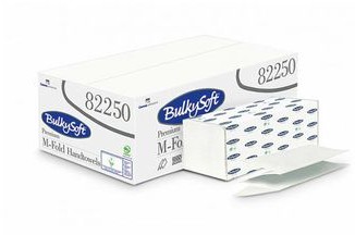 BulkySoft Ręcznik papierowy Premium składany typu M-Fold ULTRA 2w.biały celuloza 3125 szt./kart 82312