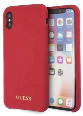 Guess Silicone - Etui iPhone X czerwony