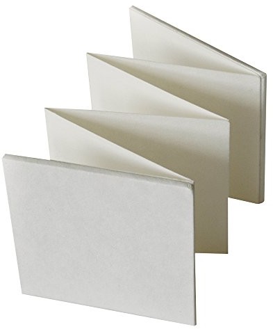 Rayher Hobby 8189100 leporello, 13,5 x 13,5 cm, białe, 1 sztuka 8189100