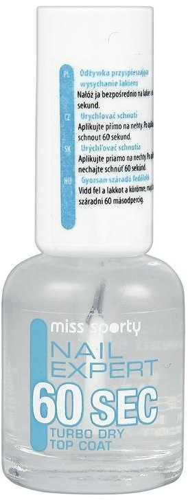 Miss Sporty Nail Expert, odżywka przyśpieszająca wysychanie lakieru, 8 ml