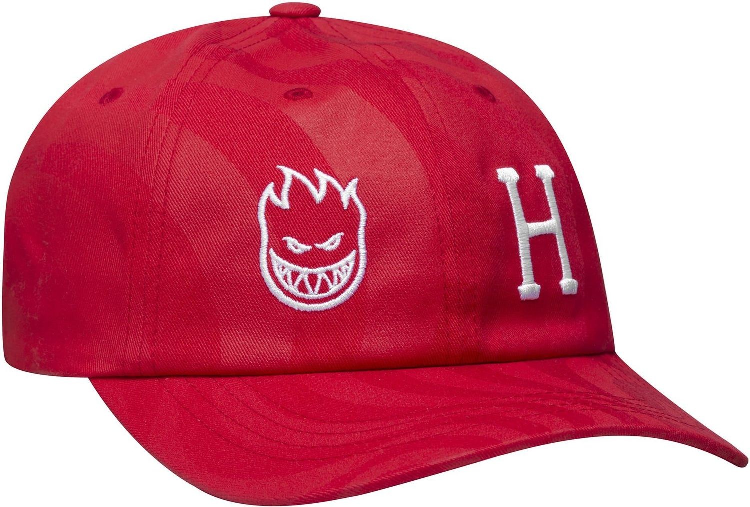 Spitfire HUF czapka męska HUF HUF x SWIRL CURVED VISOR HAT Red