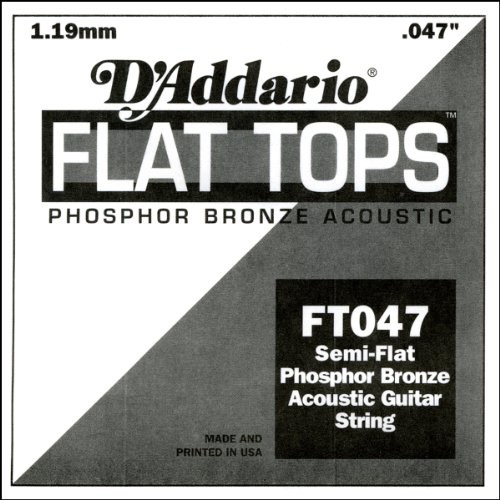 DAddario 047 półpłaski brąz fosforowy pojedynczy sznurek do gitary akustycznej FT047