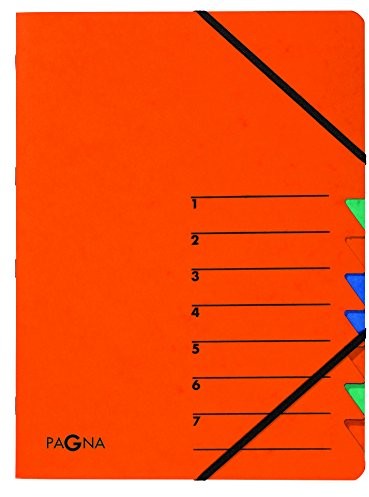 Pagna teczka na dokumenty Easy (teczka, 7 przegródek, 1-7) pomarańczowa 24061-12