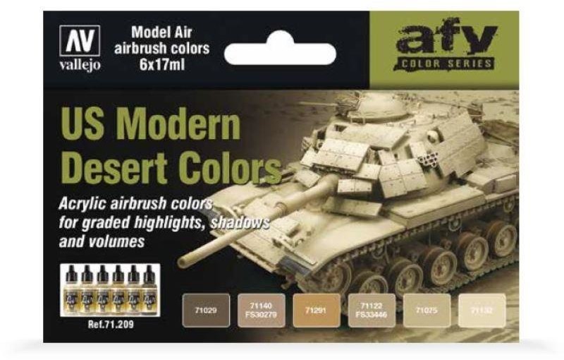 Vallejo Model Air Zestaw 6 farb - US Modern Desert Colors Vallejo 71209