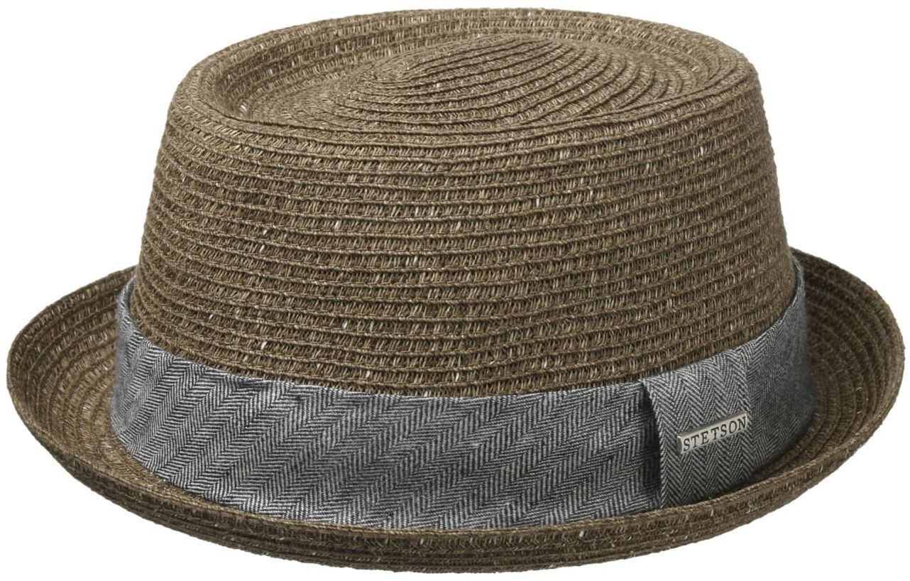 Kapelusz Słomkowy Robstown Pork Pie by Stetson, brązowy, XL (60-61 cm)