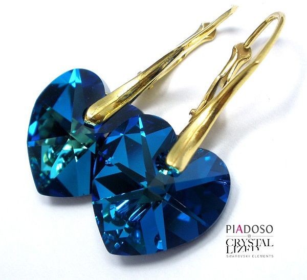 Swarovski kolczyki Bermuda ZŁOTE SREBRO