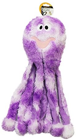Petface Ze sztucznego futra glitschige petface Octopus Toy miękka szpule z filamentem składane Puppy pies zabawy  lila PBAP (3 rozmiary), l, fioletowy 22124