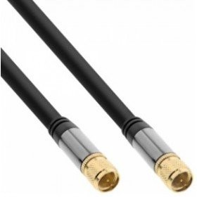 InLine Premium kabel przyłączeniowy Sat, 4 X ekranowany, 2 X F-Stecker, > 110dB, czarna, 3 m 69103P