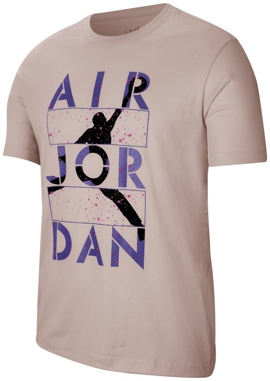 Nike T-shirt męski Jordan Stencil - Szary CJ6308-261