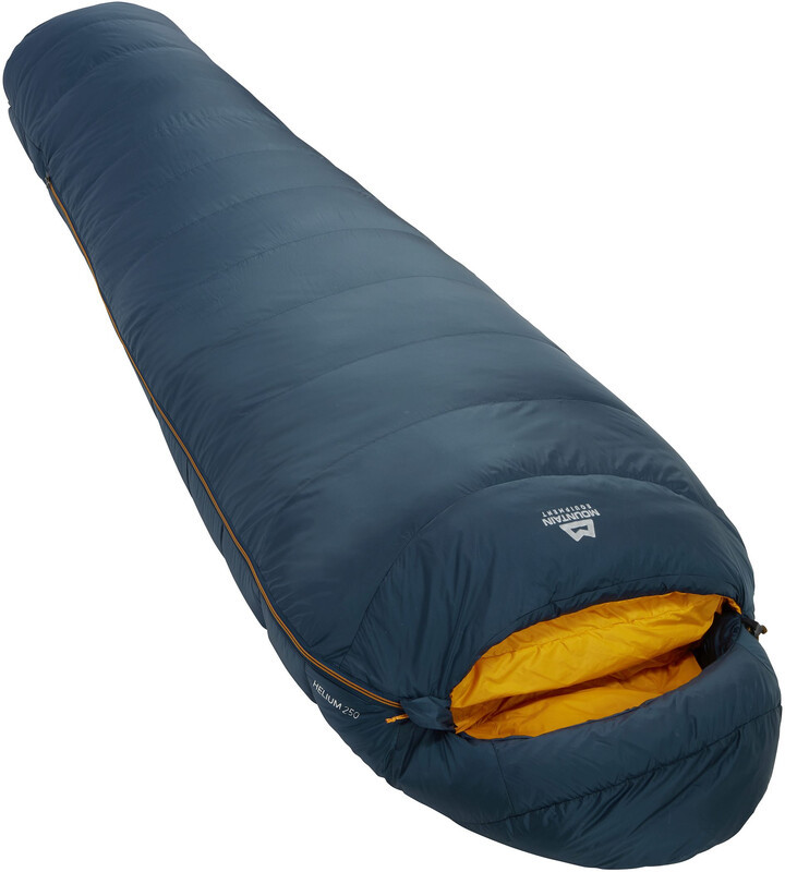 Moutain Equipment Helium 250 Sleeping Bag Regular Men, niebieski Left Zipper 2022 Śpiwory ME-006072-ME-01635-LZ