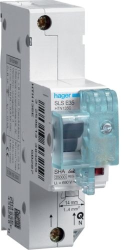 Hager MCB SLS Wyłącznik nadprądowy selektywny 1P Cs 25 A TS35 HTN125C