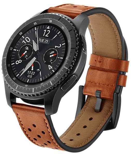 Samsung Alogy Pasek Alogy skóra leather band do Watch Active 2 20mm) Brązowy 8230X21