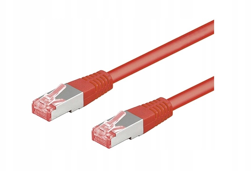 Patch Cord S/ftp 6A Linka Cu Lszh Czerwony 1m