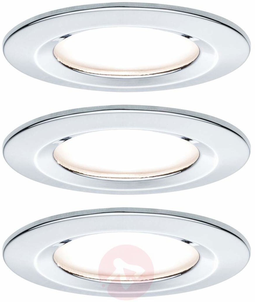 Paulmann 3 szt.spot LED Nova okrągły,IP44,chrom
