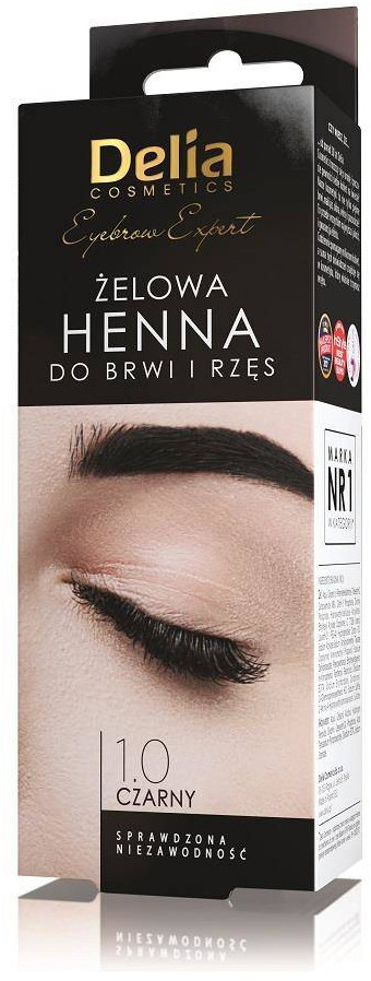 Delia Eyebrow Expert żelowa henna do brwi i rzęs 1.0 Czerń 15ml 98738-uniw