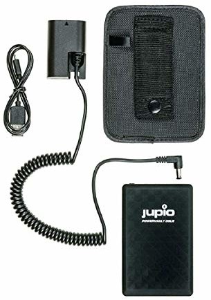 Jupio PowerVault DSLR ładowarka do akumulatora, czarna ładowarka do akumulatora (czarny, aparat cyfrowy, prostokąt, Canon LP-E17, USB, 28 Wh) JPV0512