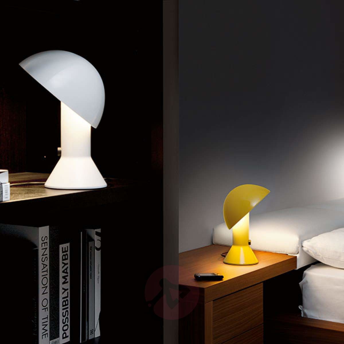 MARTINELLI LUCE Designerska Lampa stołowa ELMETTO żółta