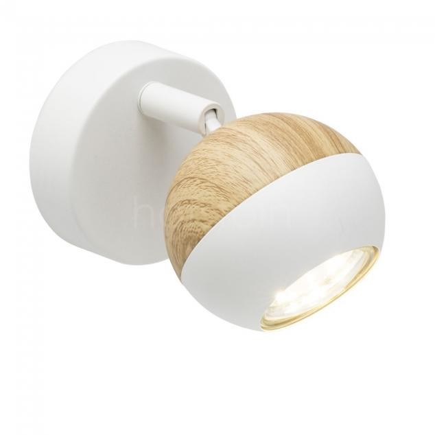 Brilliant Oświetlenie Scan Lampa ścienna LED Biały, Jasne drewno, 1-punktowy G59410/75