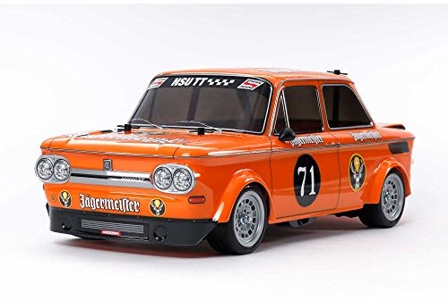 Tamiya Other License 58649 1:10 RC NSU TT Prinz Jägermeister M-05, zdalnie sterowany samochód, budowa modeli, zestaw do montażu, hobby, składanie, nielakierowane TAM58649