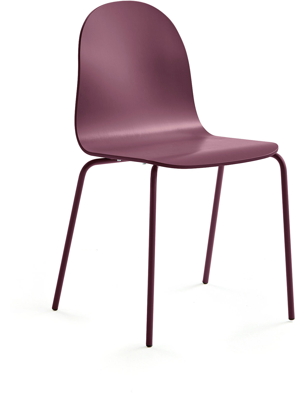 AJ Produkty Krzesło GANDER, 4 nogi, siedzisko 450 mm, lakierowany, ciemnoczerwony