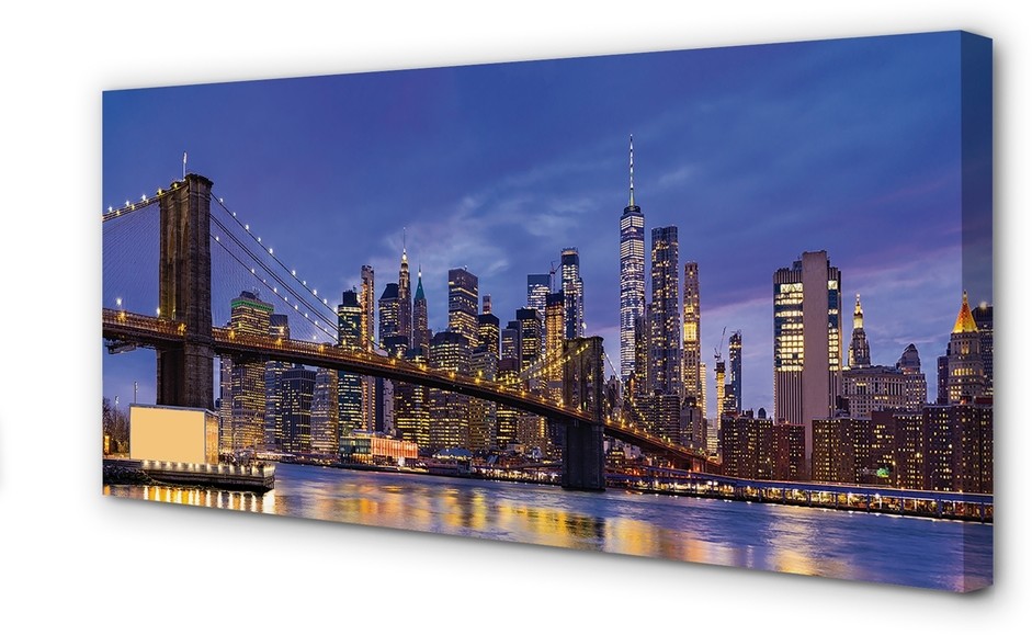 PL Tulup Obrazy na płótnie Most panorama zachód słońca 120x60cm