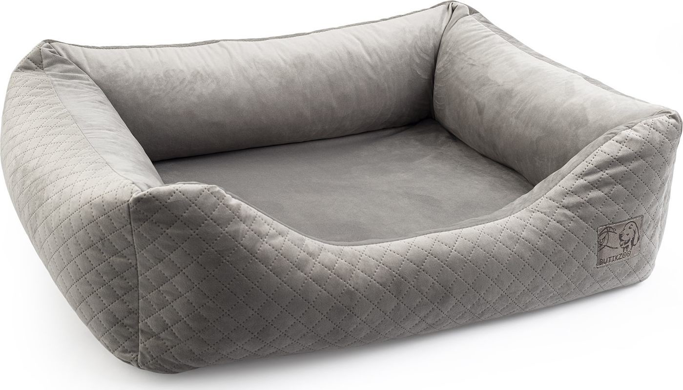 Boutiquezoo LEGOWISKO DLA MAŁEGO PSA KANAPA VELVET ZIELONA SOFA PREMIUM S BTQZ-KANAPA-SZARA-VELVET-001